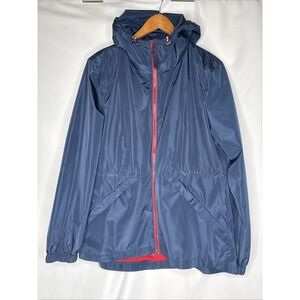 TOMMY HILFIGER‎ Women's M Windbreaker Jacket Navy Blue Red Logo